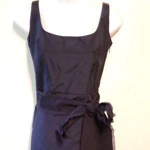 Ann Taylor sz 2 Silk Dress with pockets Navy Blue